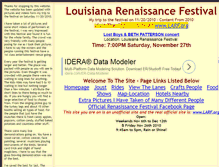 Tablet Screenshot of louisianarenaissancefestival.com